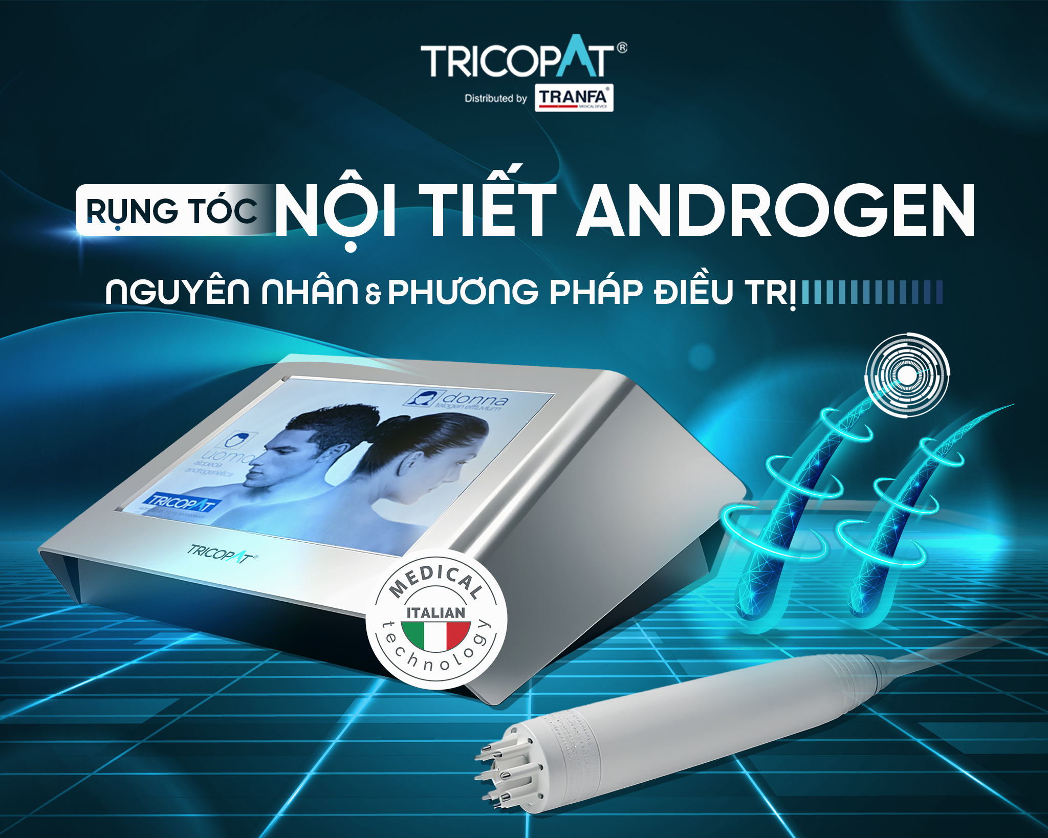 Rụng tóc nội tiết androgen là gì? Nguyên Nhân & Phương pháp